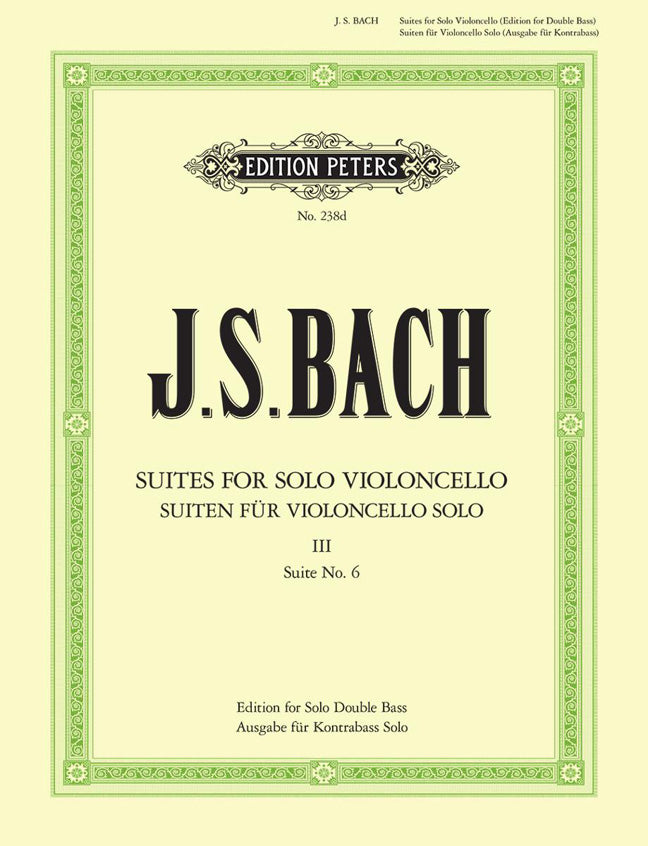 Bach: Sechs Suites Fuer Violoncello BWV 1007-1012 (Kontrabas)