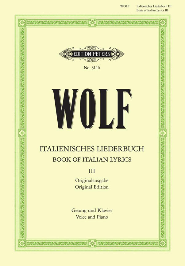 Hugo Wolf: Italian Lyrics: 46 Songs Vol.3