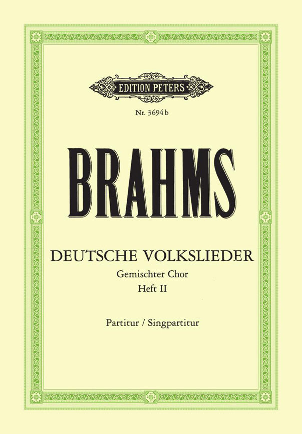 Johannes Brahms: German Folksongs Vol.2
