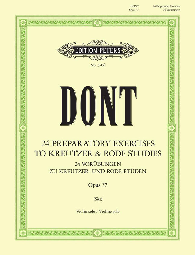 Jacob Dont: Vorubungen Op.37