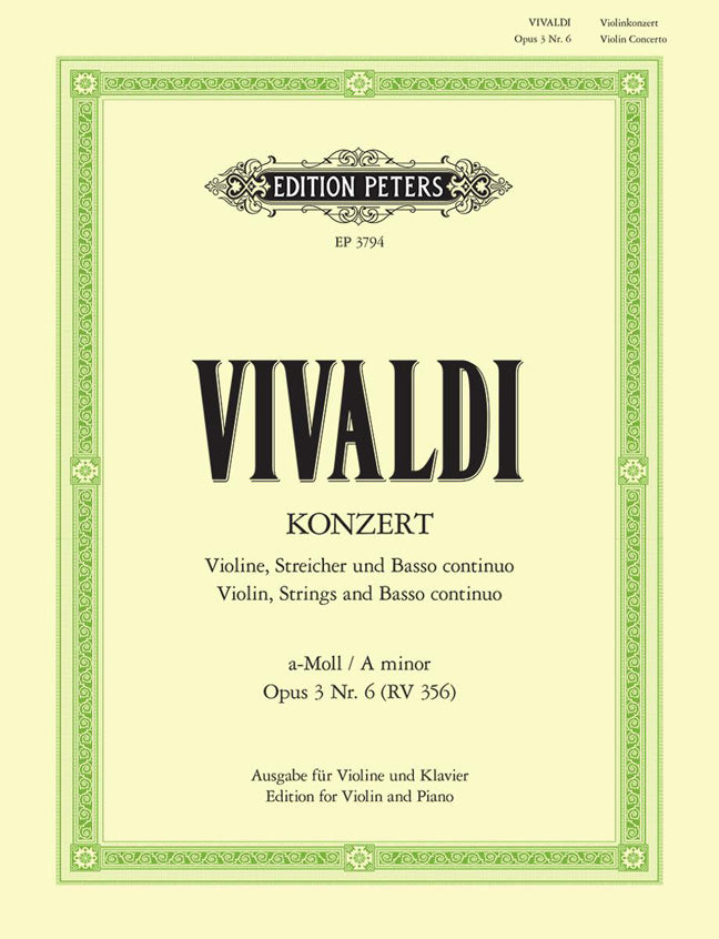 Vivaldi: Konzert a-Moll op.3 Nr. 6 RV 356