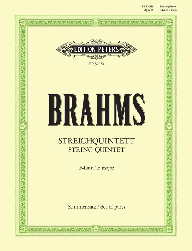 Johannes Brahms: String Quintet in F Opus88