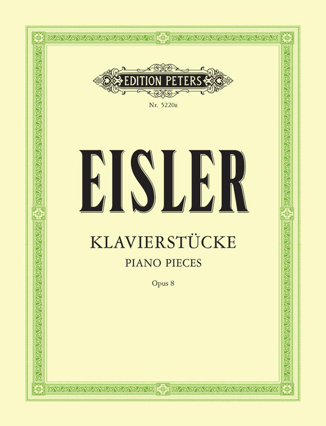 Hanns Eisler: Piano Pieces Op.8