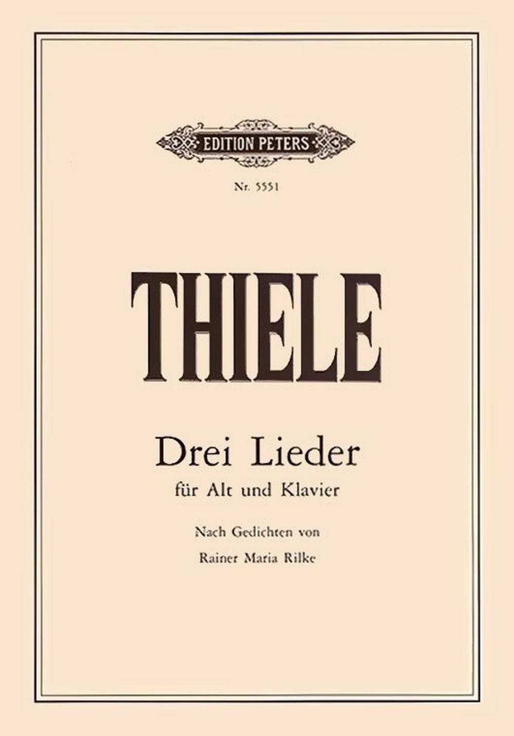3 Lieder für eine Altstimme und Klavier