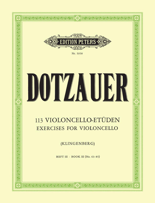 Dotzauer: 113 Exercises Vol.3
