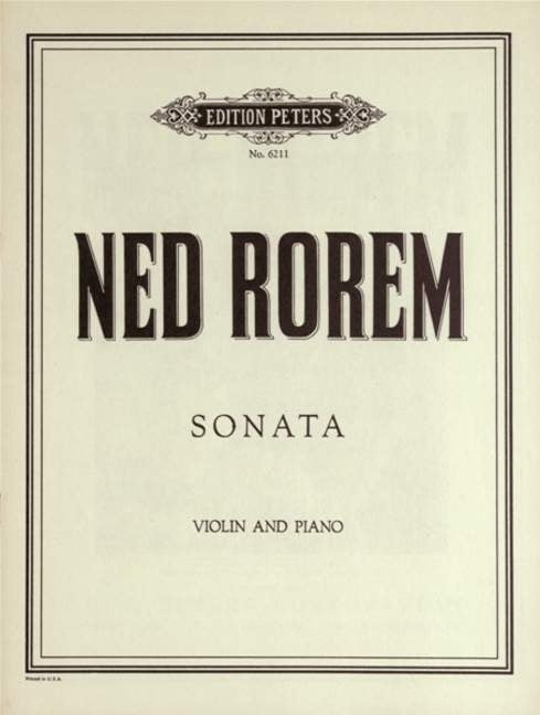Ned Rorem: Sonata for Violin and Piano