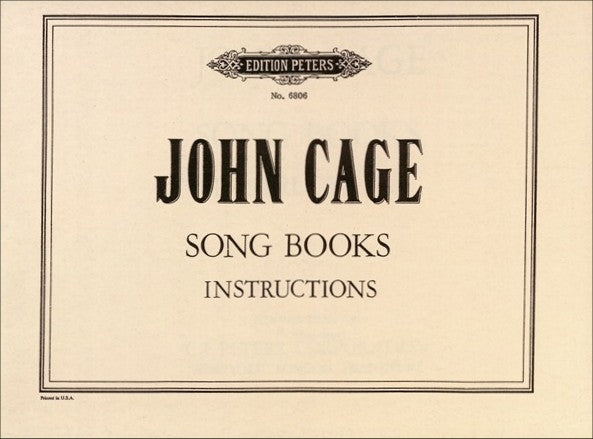 John Cage: Song Books