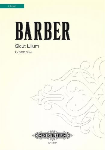 John Barber: Sicut Lilium (SATB)