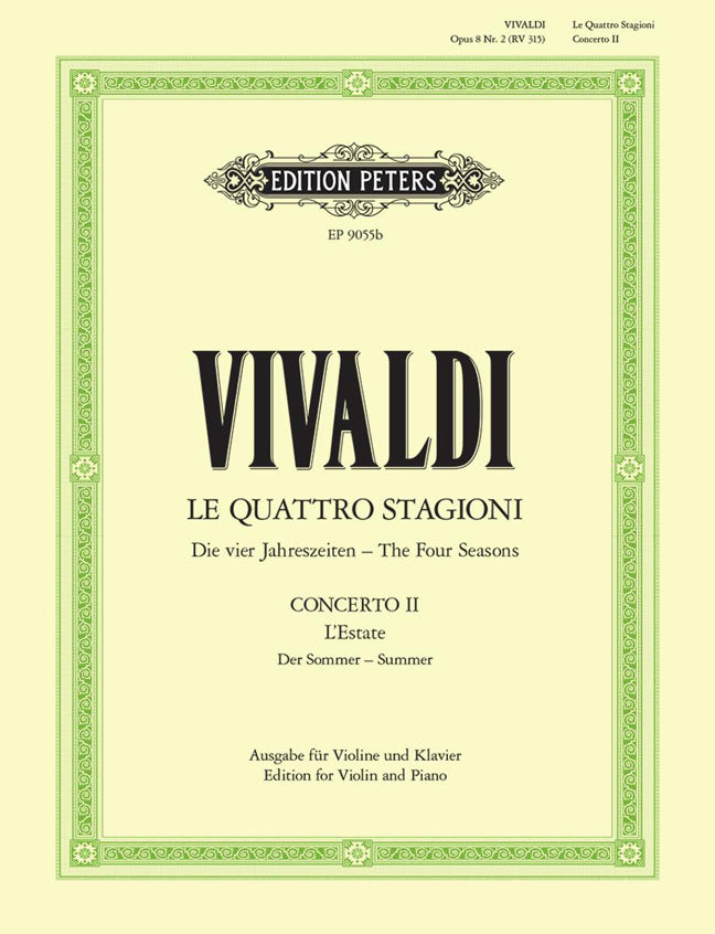 Vivaldi: Die Jahreszeiten Der Sommer G-Moll Opus  8 Nr. 2 Rv 315