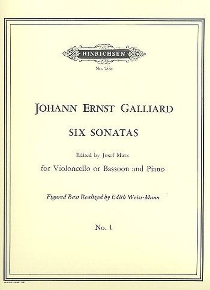 John Ernest Galliard: Sonata No.1 in A min