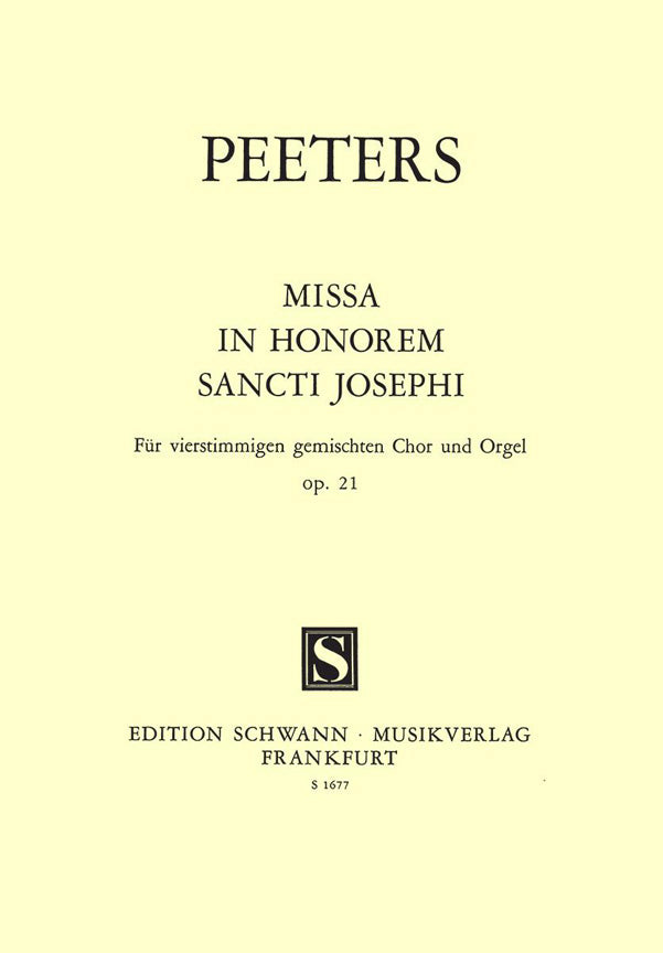 Flor Peeters: Missa in honorem Sancti Josephi op. 21