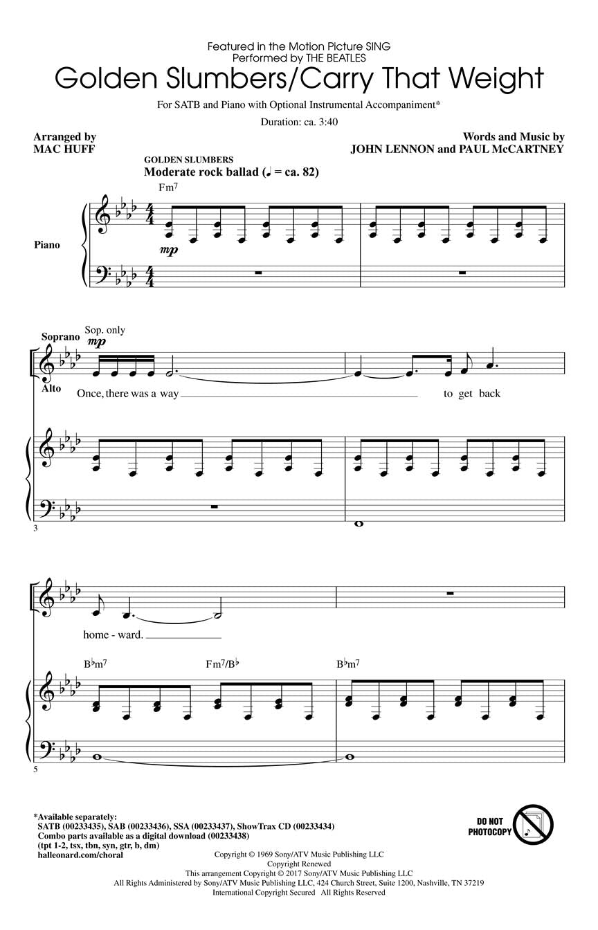 Golden Slumbers/Carry That Weight