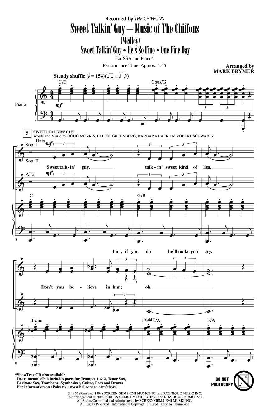 Sweet Talkin' Guy - Music Of The Chiffons Medley