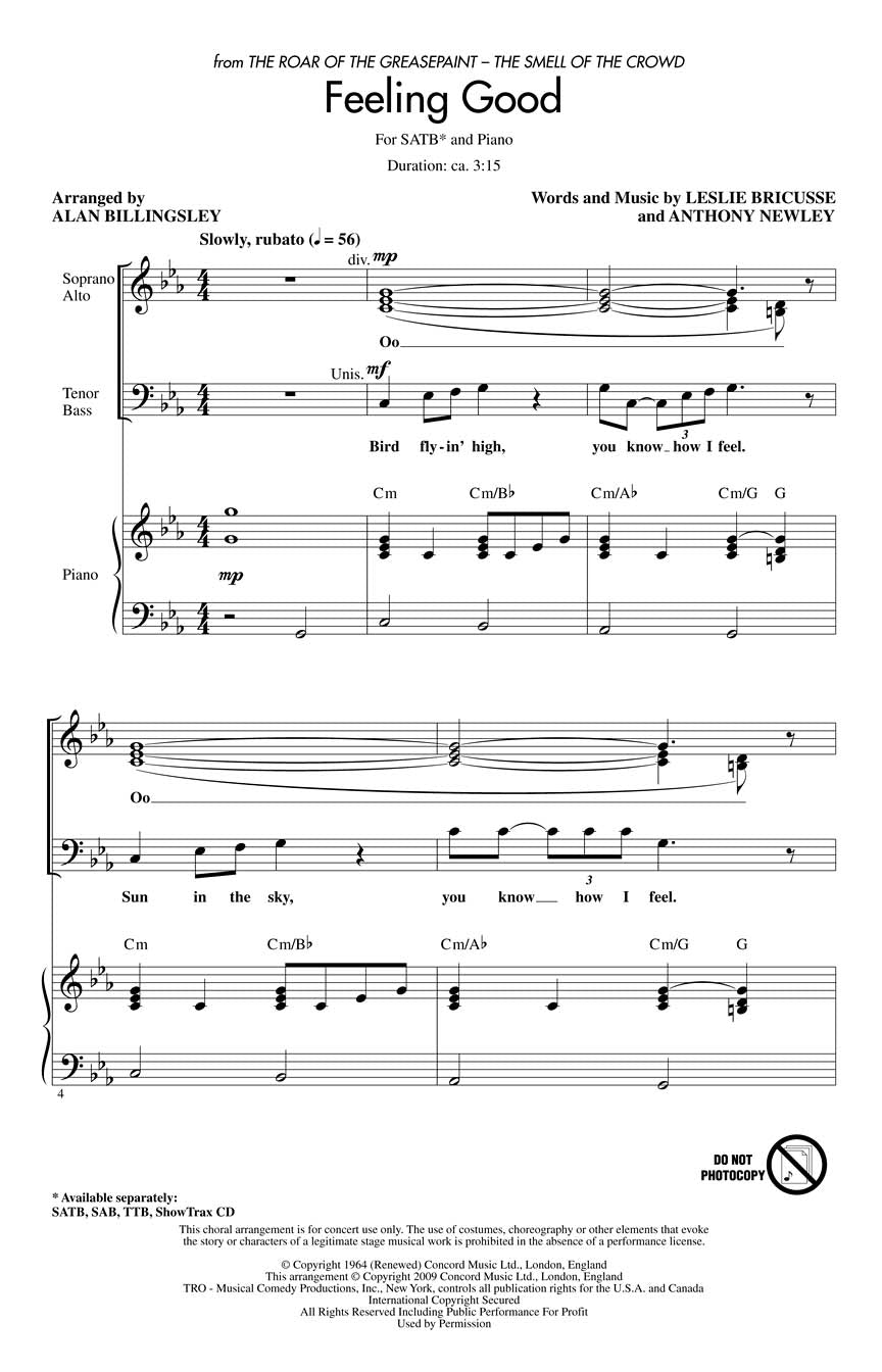 Michael Buble: Feeling Good SATB