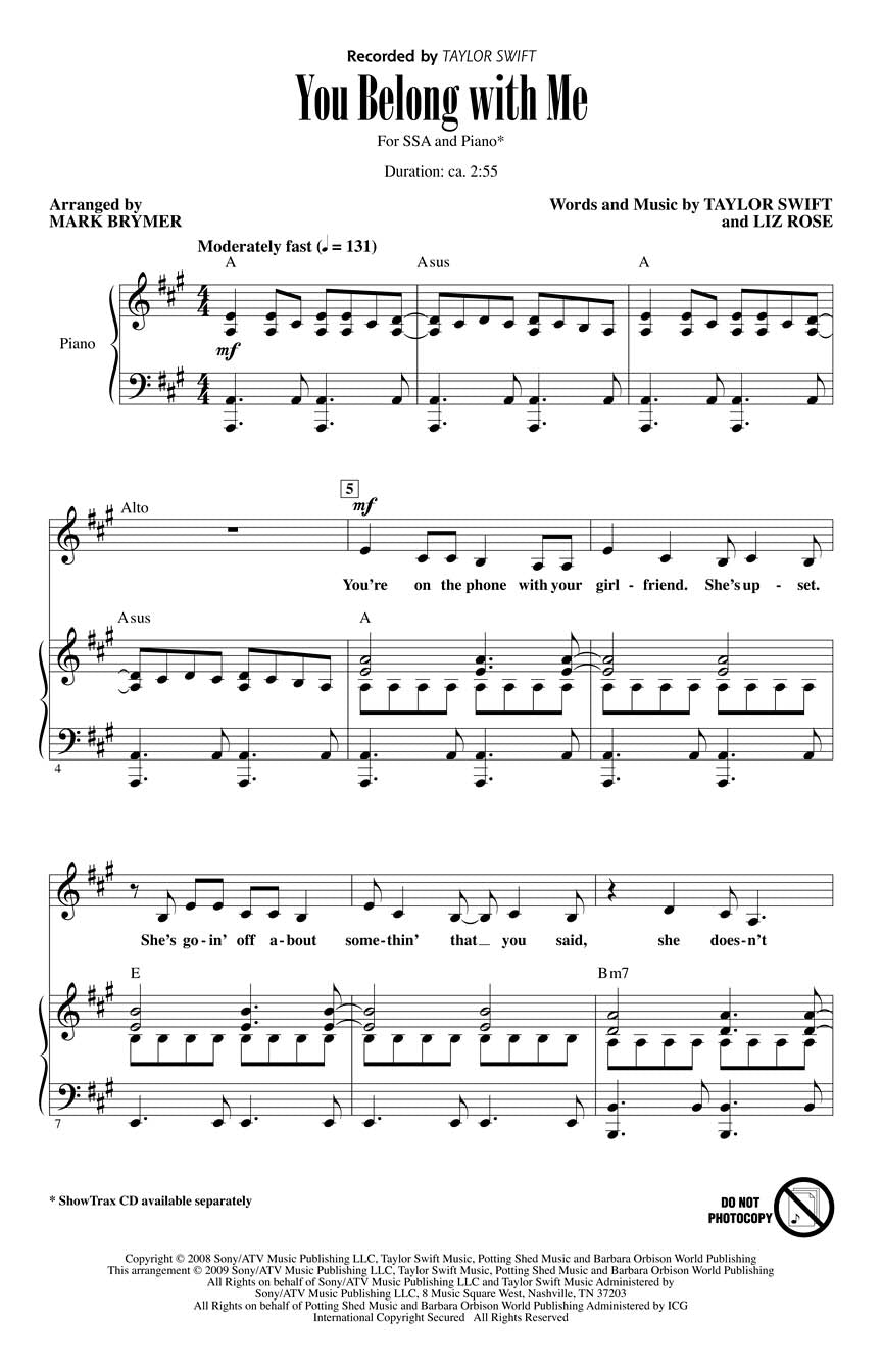 You belong with me