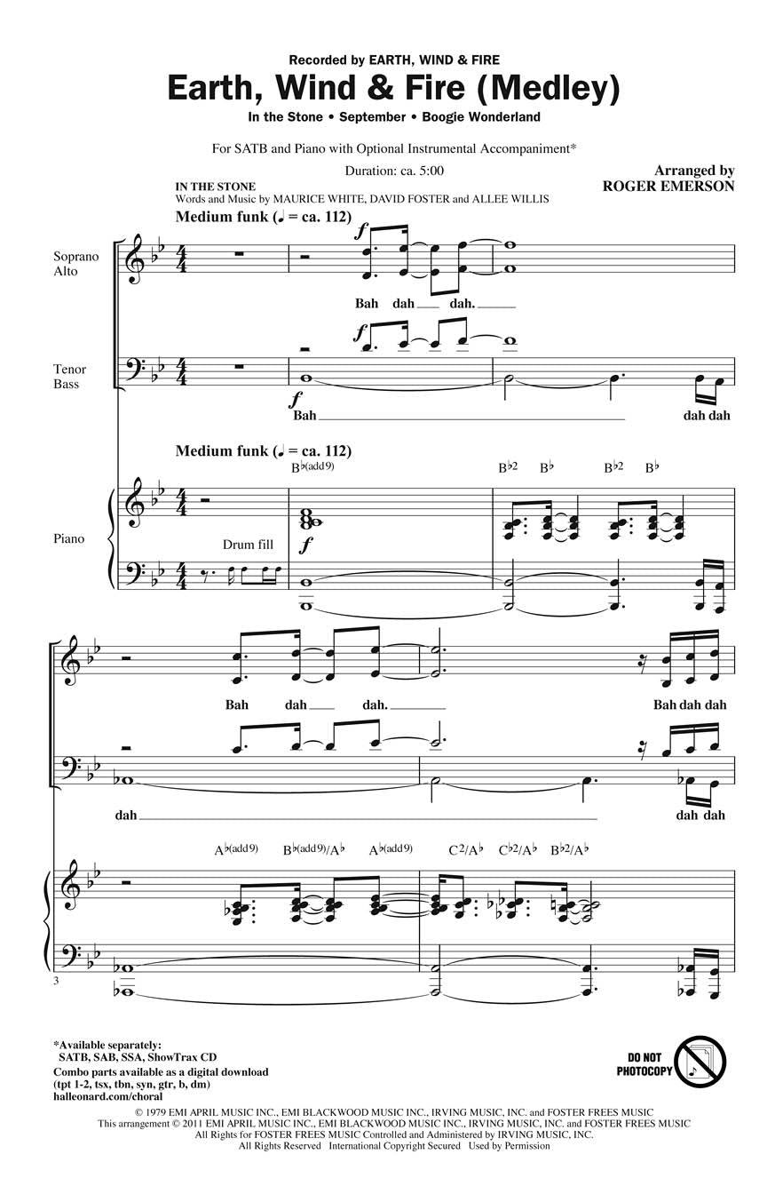 Earth, Wind & fuere Medley