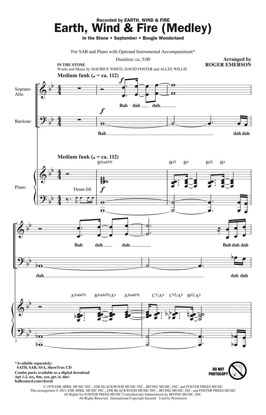 Earth, Wind & fuere Medley