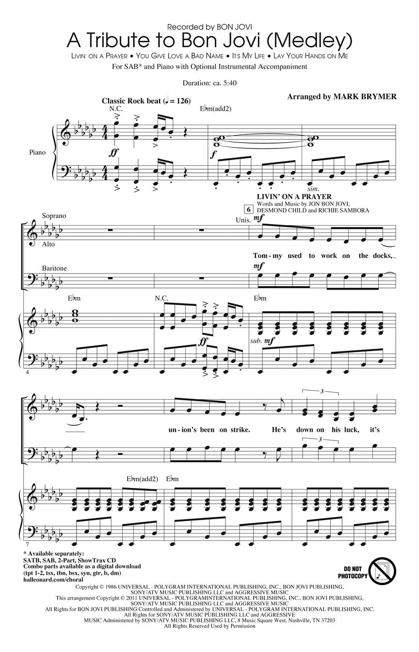 A Tribute to Bon Jovi (Medley)