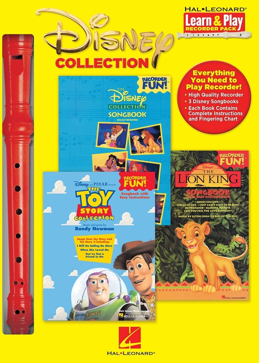 Disney Collection – Learn & Play Recorder Pack: including the instrument and 3 songbooks | Blokfluit