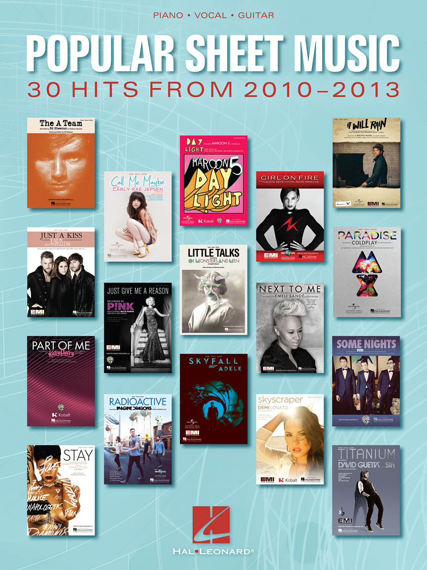 Popular Sheet Music - 30 Hits from 2010-2013 | Piano, zang en gitaar