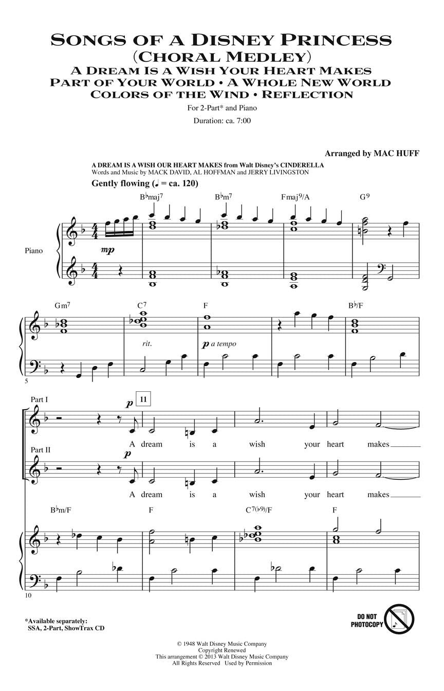 Songs of a Disney Princess – Choral Medley