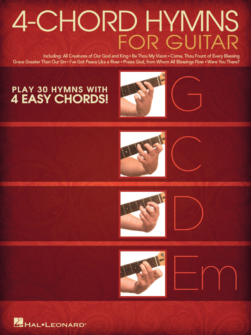 4-Chord Hymns for Guitar – Play 30 Hymns with Four Easy Chords: G-C-D-Em | Gitaar