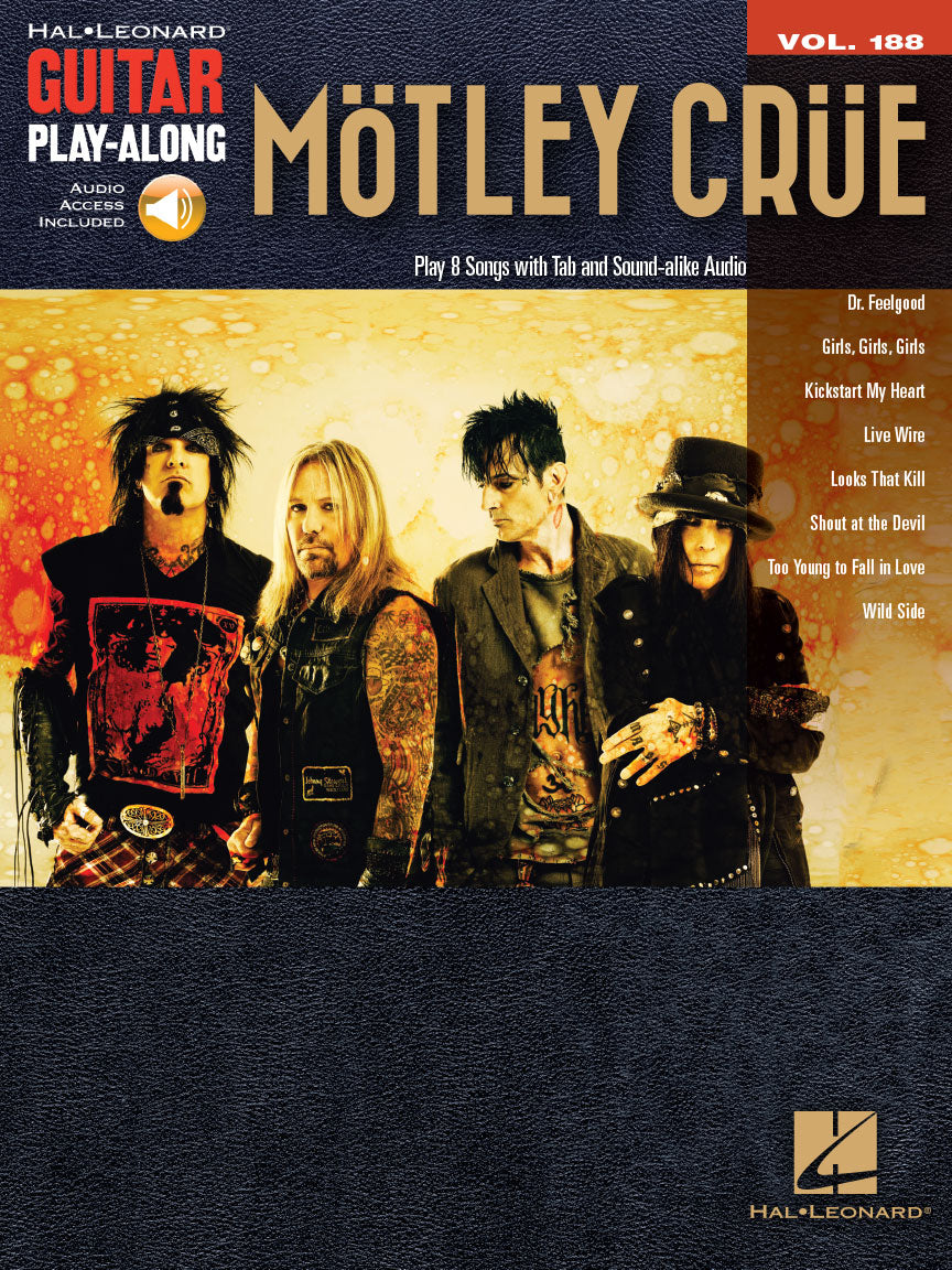 Mütley Crüe – Guitar Play-Along Volume 188 | Gitaar