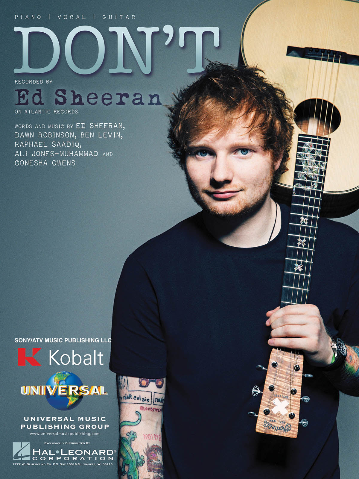 Don't – Piano, Vocal, Guitar Single Sheet | Piano, zang en gitaar