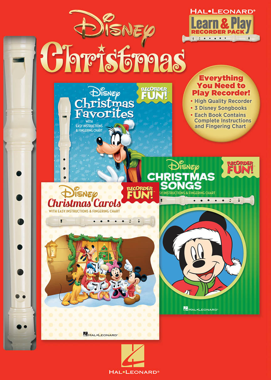 Disney Christmas – Learn & Play Recorder Pack (3 books and the instrument included) | Blokfluit