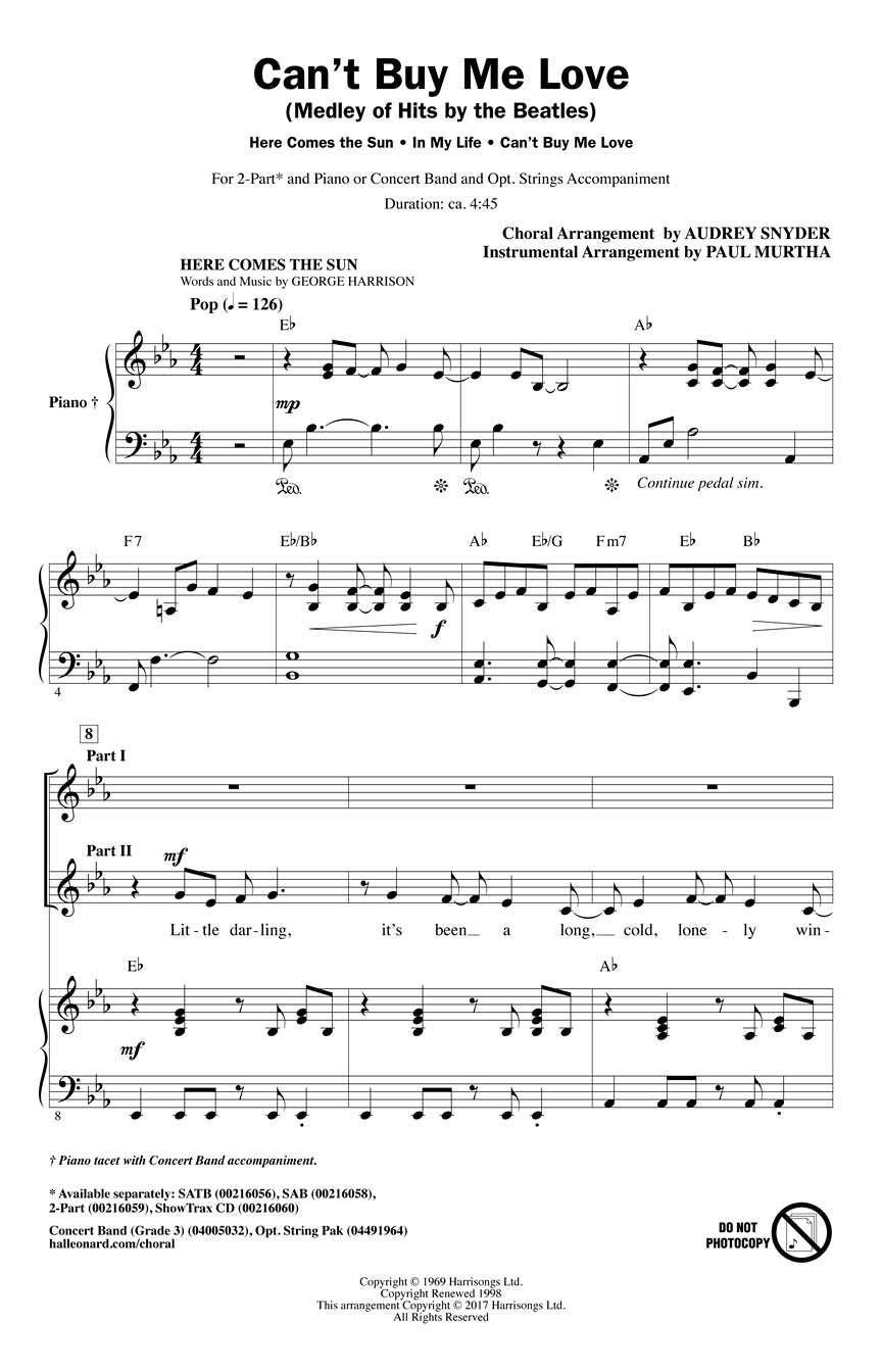 Can't Buy Me Love – Medley of Hits by the Beatles