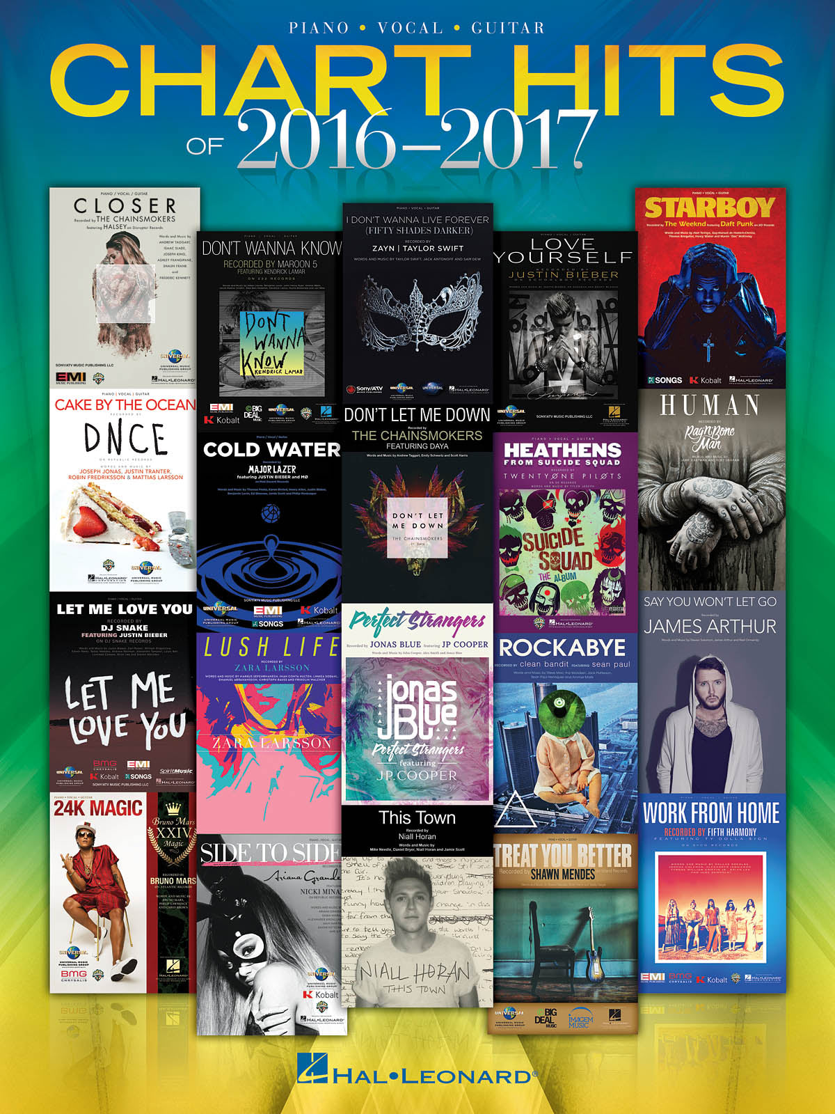 Chart Hits of 2016-2017 – Piano, Vocal, Guitar Songbook | Piano, zang en gitaar