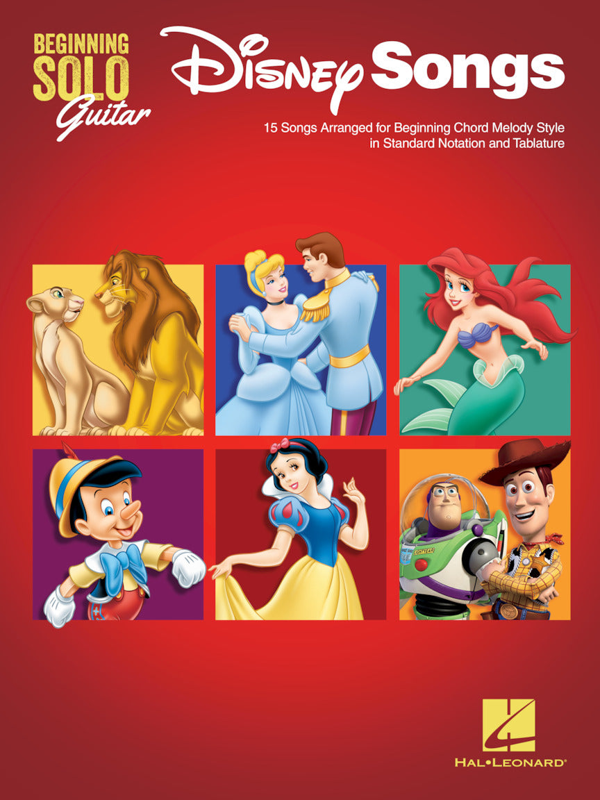 Disney Songs – 15 Songs Arranged for Beginning Chord Melody Style in Standard Notation and Tablature | Gitaar