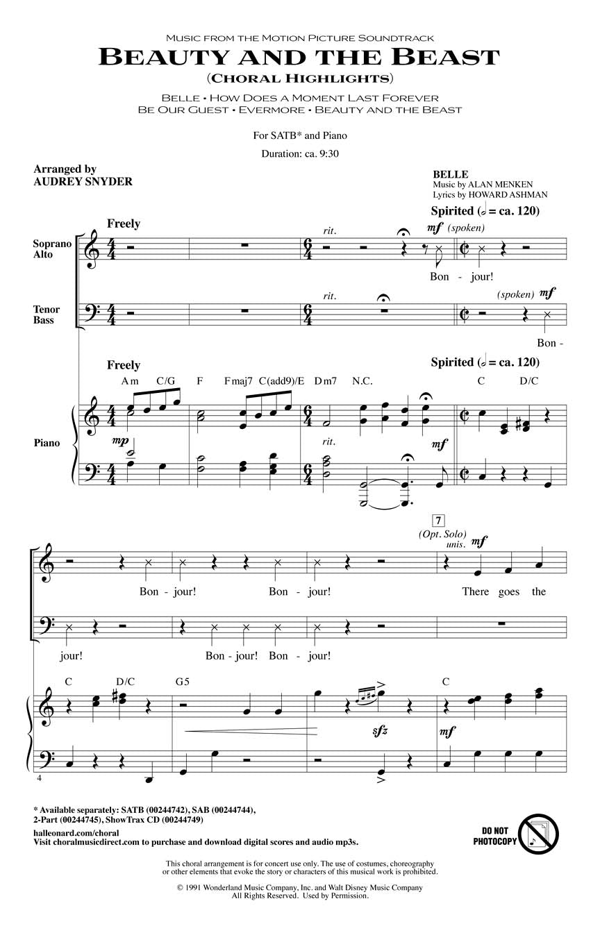 Beauty and the Beast (Choral Highlights) | Koor