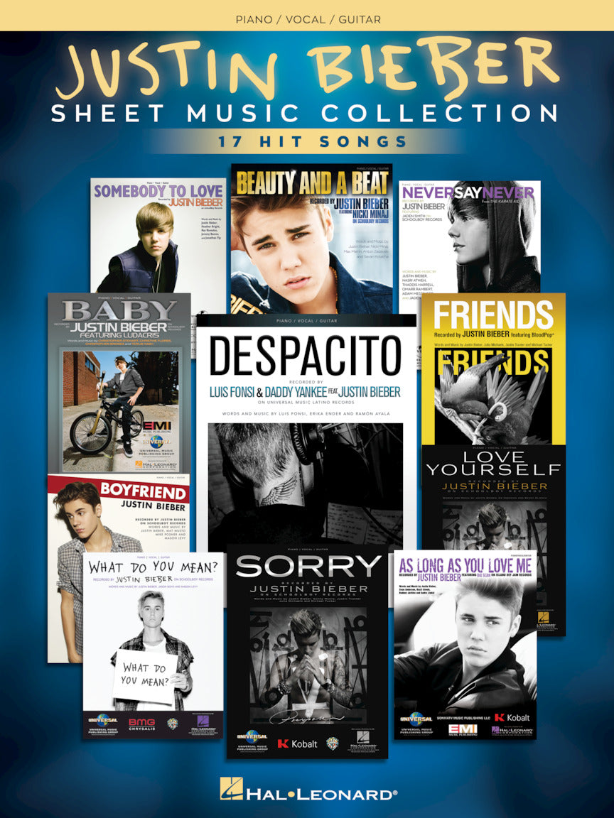 Justin Bieber - Sheet Music Collection – 15 Hit Songs | Piano, zang en gitaar