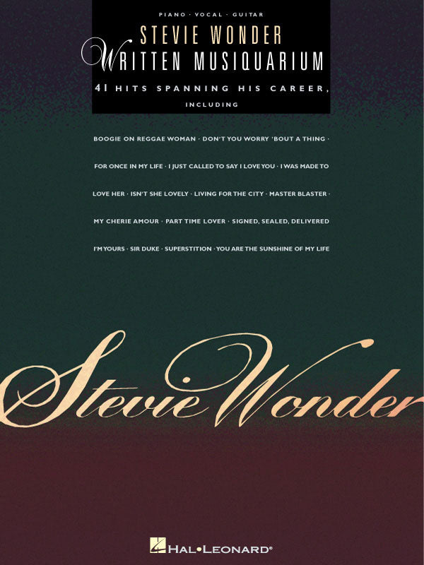 Stevie Wonder - Written Musiquarium | Piano, zang en gitaar