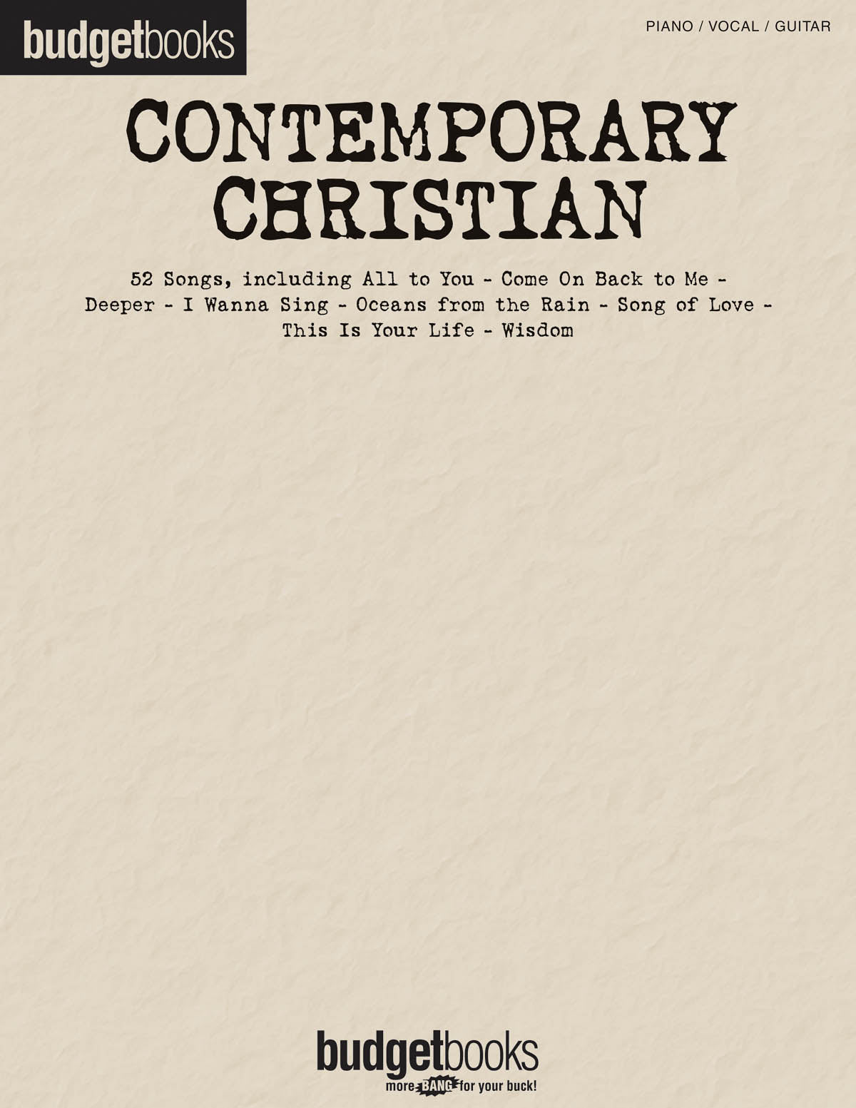 Contemporary Christian – Budget Books | Piano, zang en gitaar