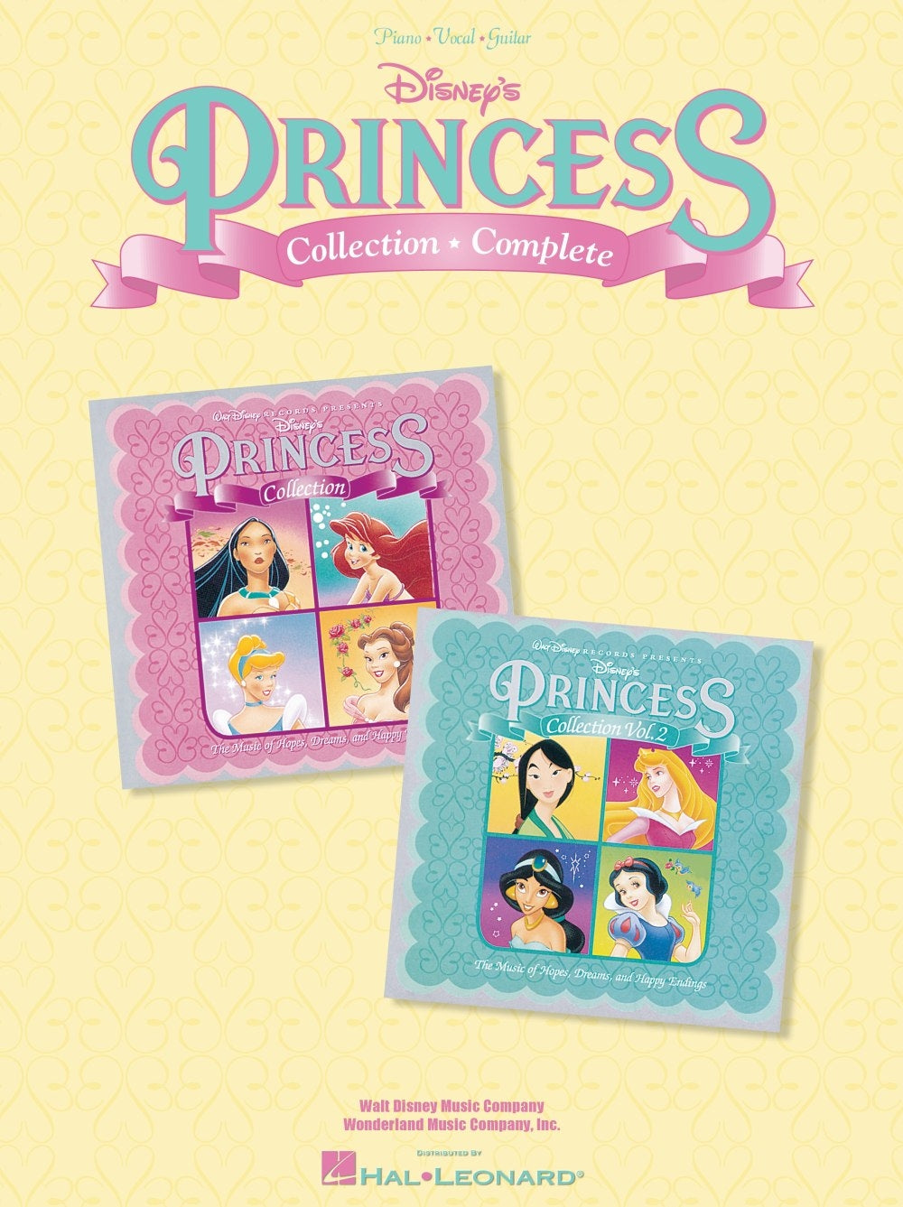Disney's Princess Collection (Complete) – 26 Tunes | Piano, zang en gitaar