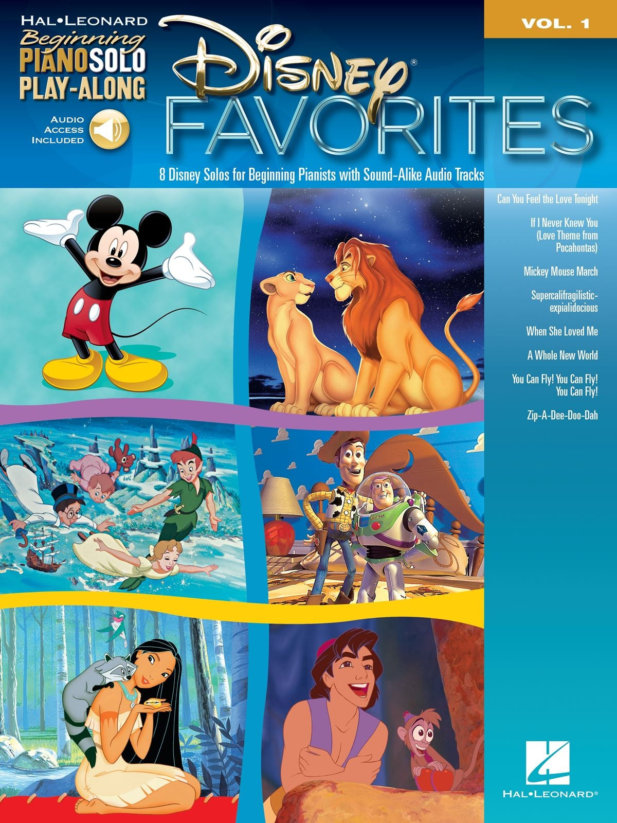 Disney Favorites – Beginning Piano Solo Play-Along: Volume 1 - 8 solos for beginners pianists | piano