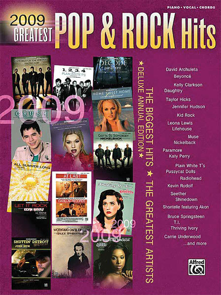 2009 Greatest Pop & Rock Hits | Piano, zang en gitaar