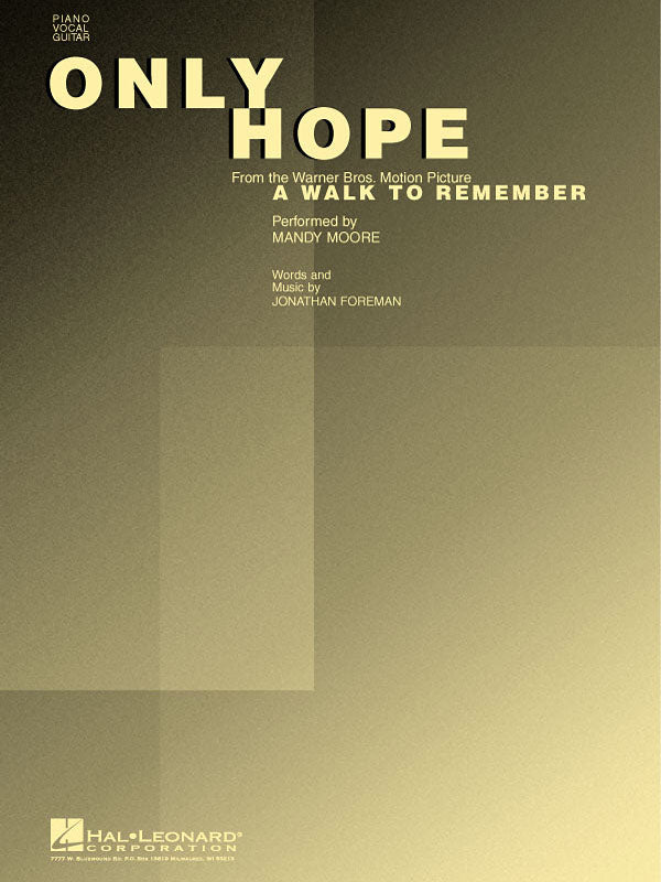 Only Hope | Piano, zang en gitaar