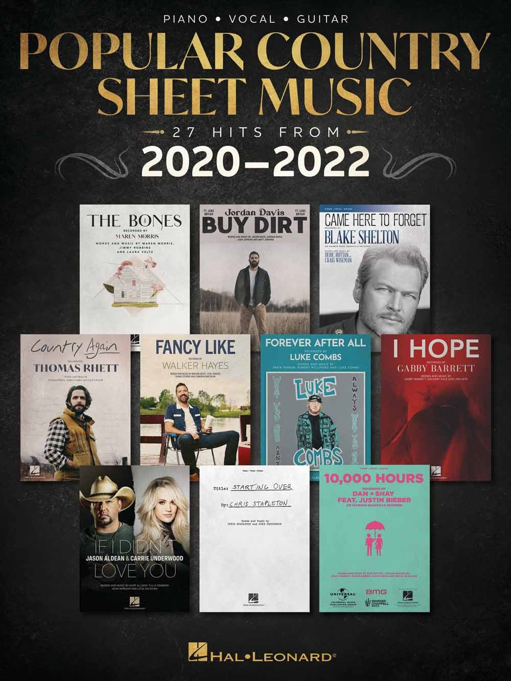 Popular Country Sheet Music – 27 Hits from 2020-2022 | Piano, zang en gitaar