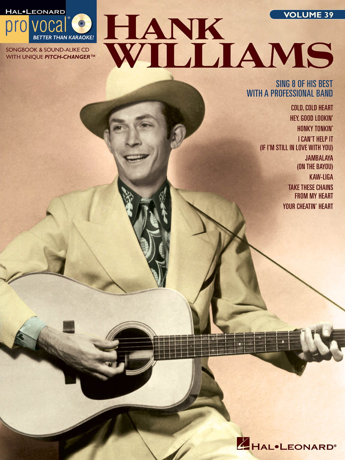Hank Williams – Pro Vocal Men's Edition Volume 39 | Piano, zang en gitaar