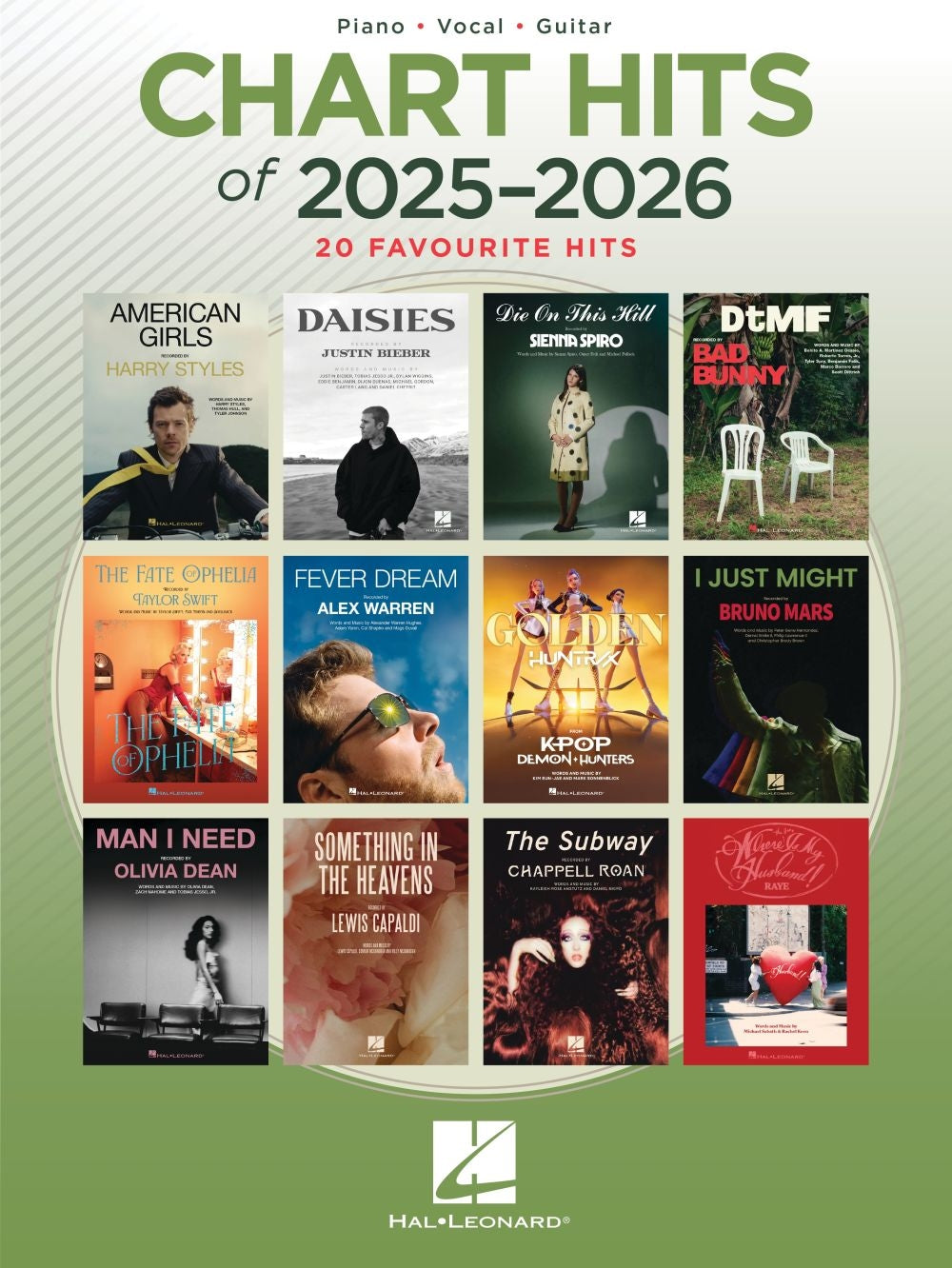 Chart Hits 2025-2026 – 20 Favourite Hits | Piano, zang en gitaar
