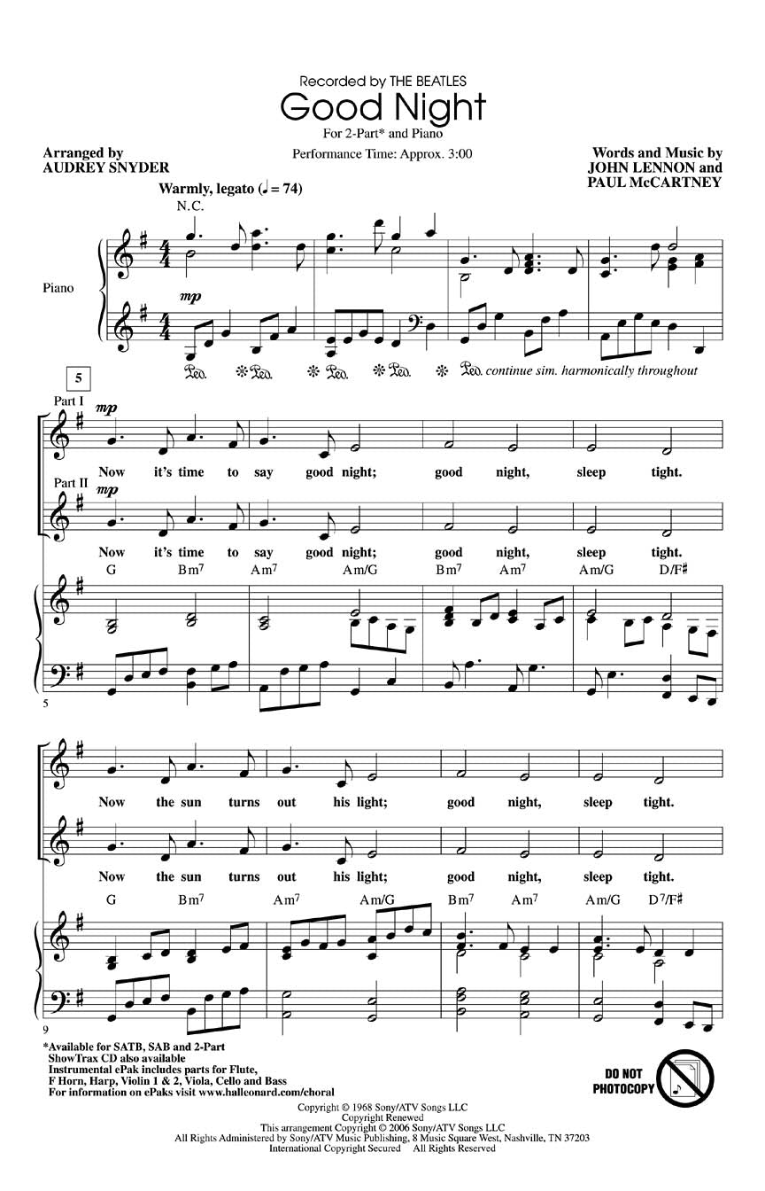 Good Night – The Beatles