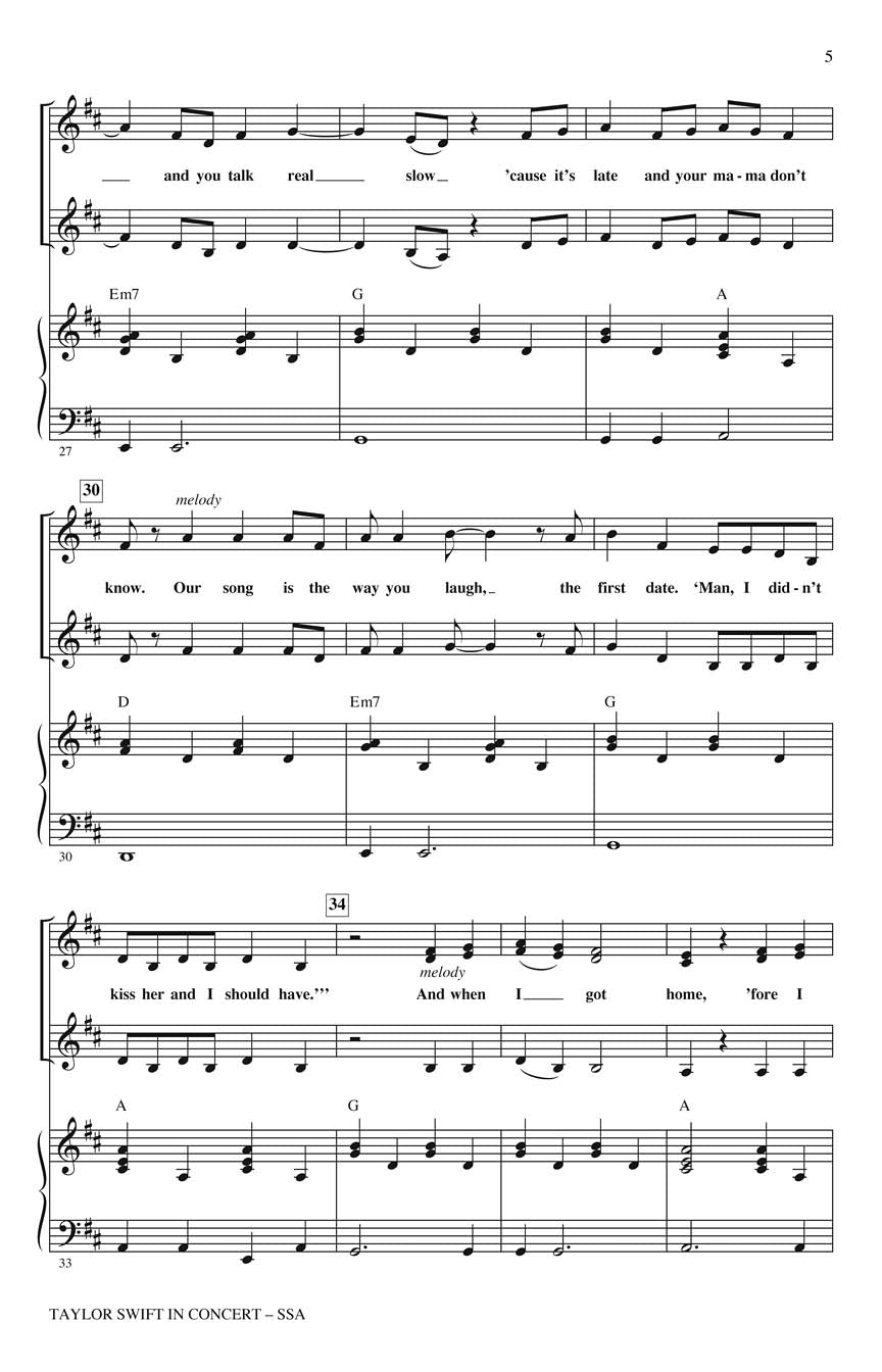 Taylor Swift in Concert – Medley