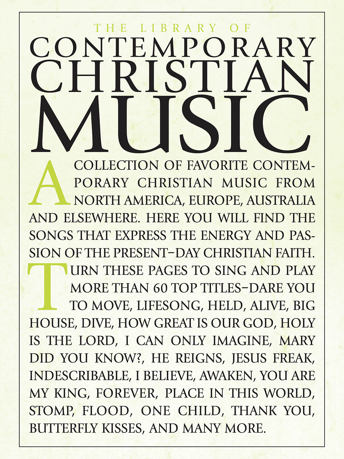 The Library of Contemporary Christian Music | Piano, zang en gitaar