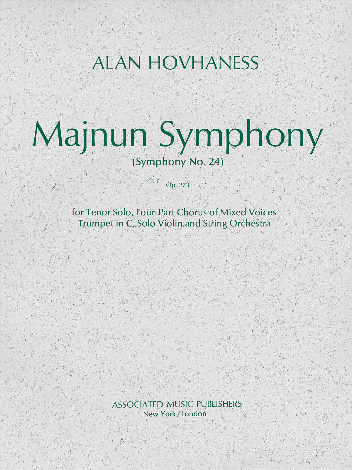 Hovhaness: Majnun Symphony (Symphony No. 24), Op. 273