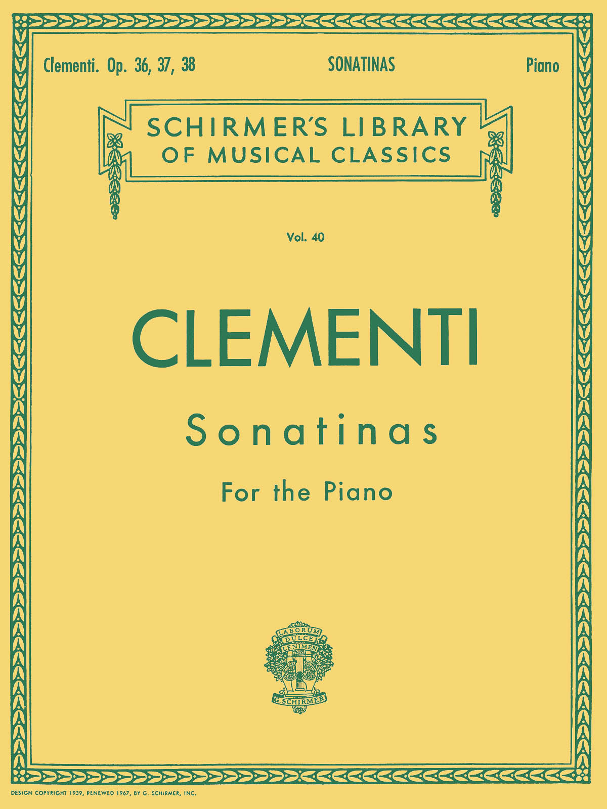 Clementi: 12 Sonatinas, Op. 36, 37, 38