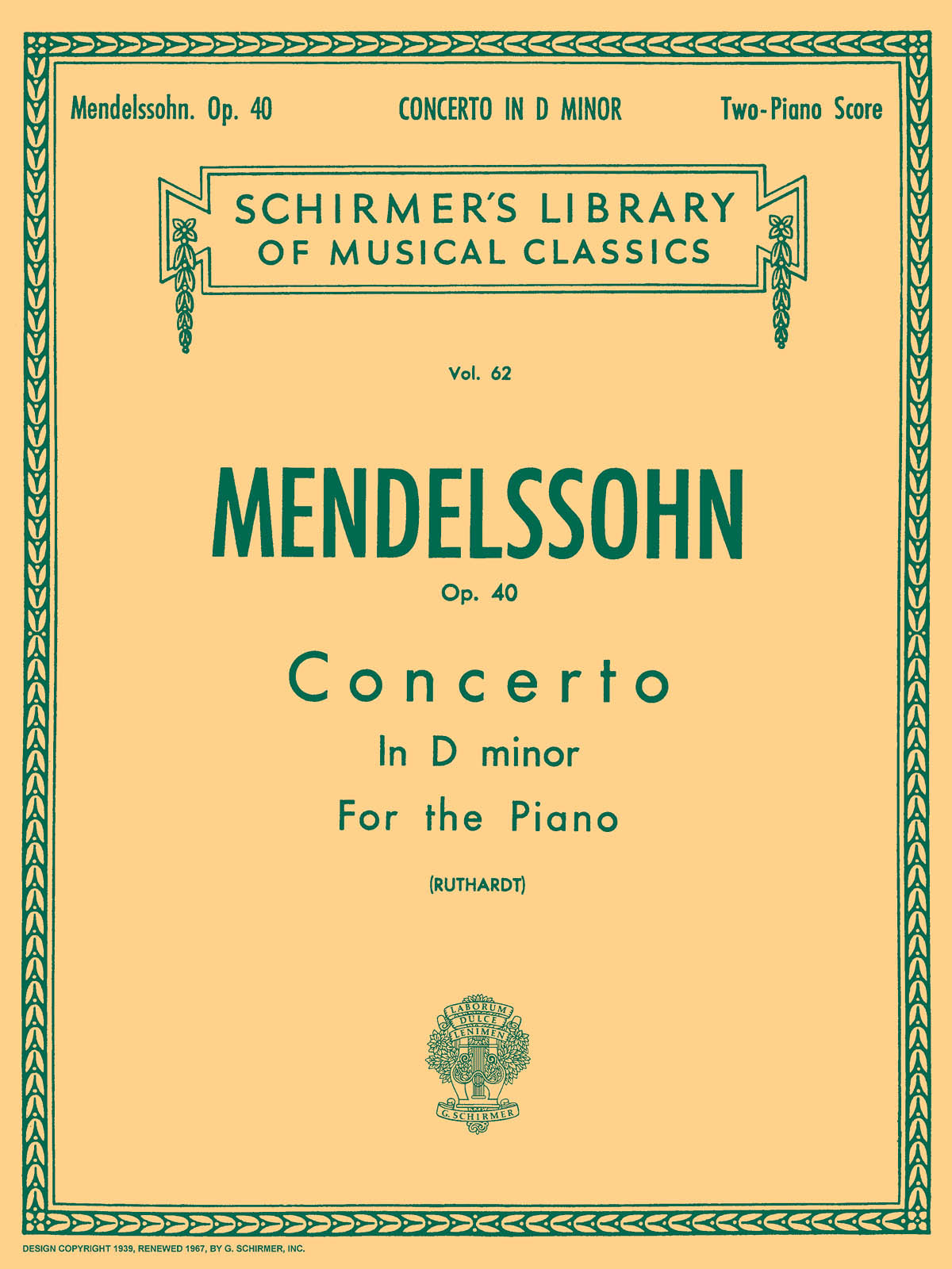 Mendelssohn: Concerto No. 2 in D Minor, Op. 40