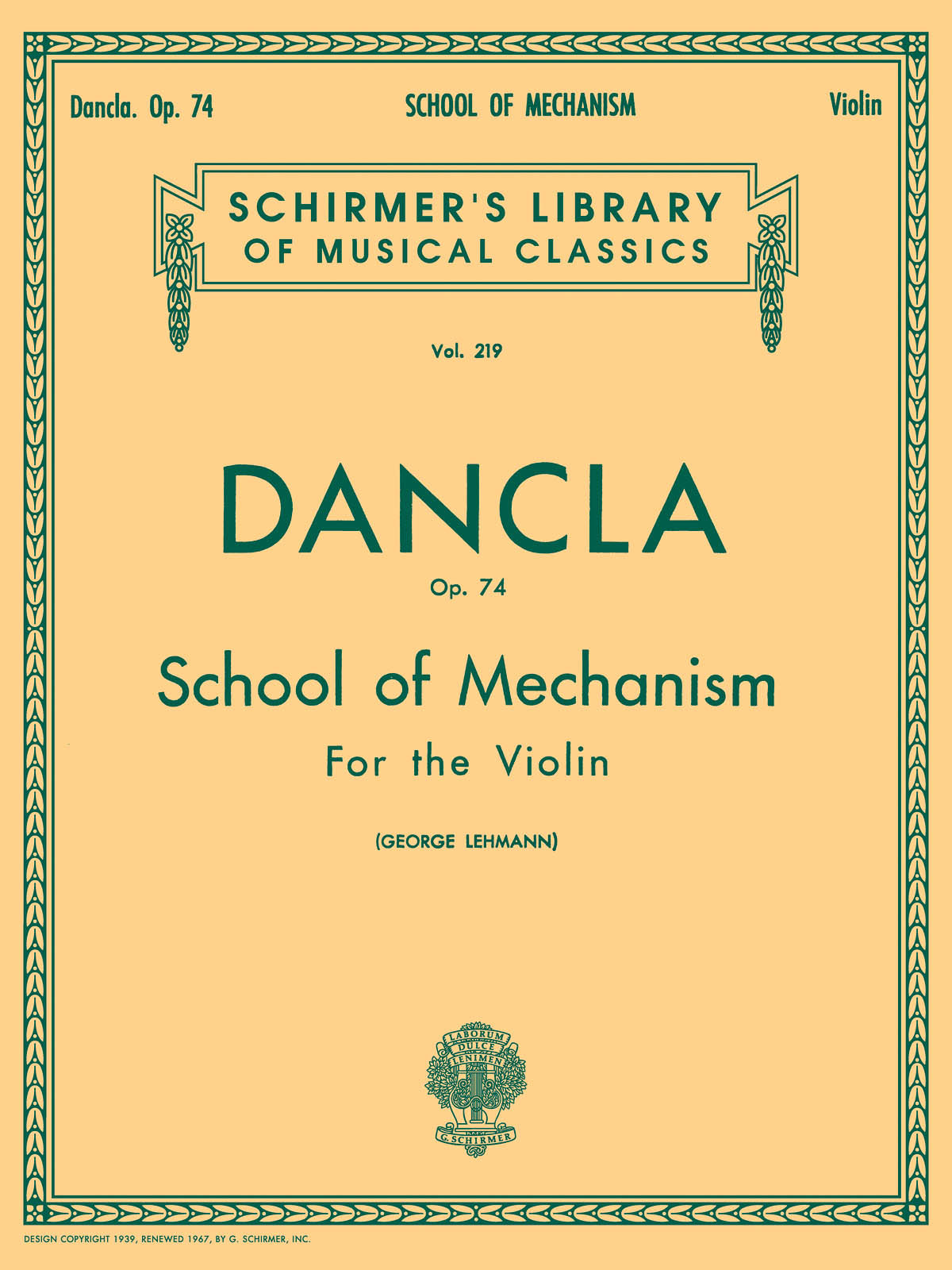 Dancla: School of Mechanism, Op. 74